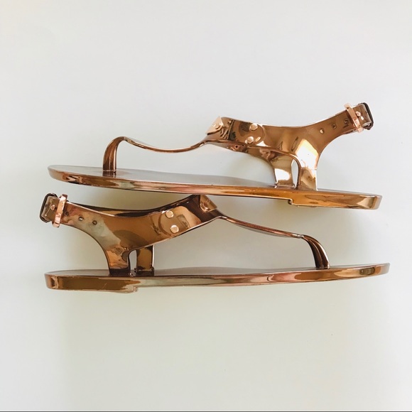 Michael Kors copper metallic jelly sandals - Picture 8 of 8